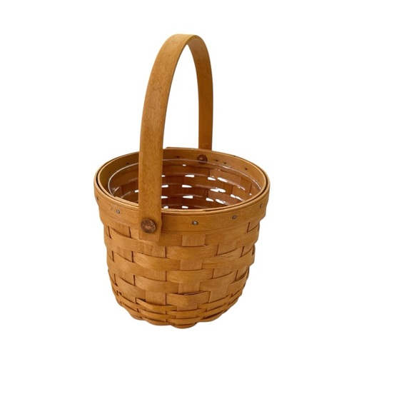 Longaberger Retired Vintage Never Used Fruit Basket With Plastic Liner - Picture 3 of 10